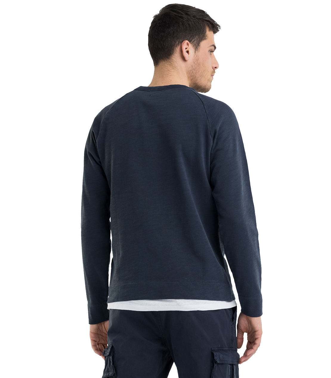 ESSENTIAL ガーメントダイ オーガニックコットン ライトフリース 詳細画像 ディープブルー 2